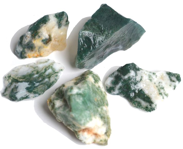 raw green agate